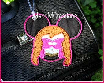 Boutique Custom Anna Frozen  Mouse Head Travel Luggage Tag **MDCT** -- You can personalize your tag or use it as an identifier