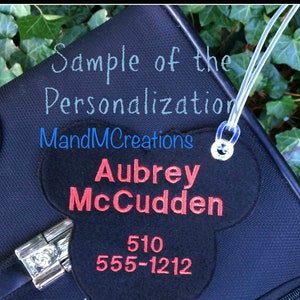 Boutique Custom Freezing Queen 2 Mouse Mickey Head Travel Luggage Tag MDCT You can personalize your tag or use it as an identifier image 3