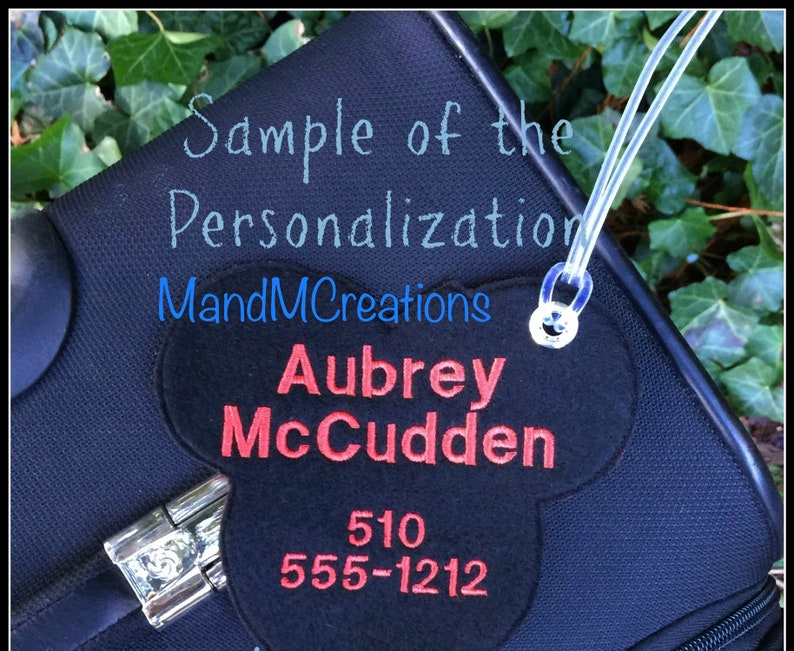 Boutique Custom Freezing Queen 2 Mouse Mickey Head Travel Luggage Tag MDCT You can personalize your tag or use it as an identifier image 3