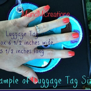 Boutique Stitch Doll Travel Luggage Tag MDCT You can personalize your tag or use it as an identifier image 2