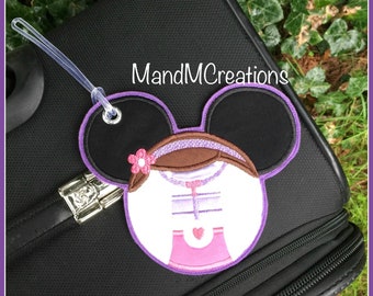 Boutique Custom Doc McStuffins Mouse Head Travel Luggage Tag **MDCT** -- You can personalize your tag or use it as an identifier