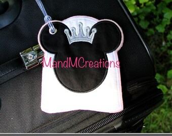 Boutique Custom Minnie Bride Mouse Head Travel Luggage Tag **MDCT** -- You can personalize your tag or use it as an identifier