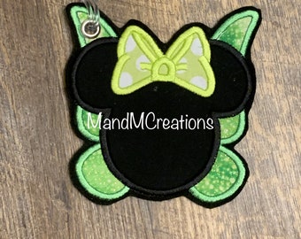 Boutique Custom Tink Minnie mouse Little wings  Head Travel Luggage Tag **MDCT** -- You can personalize your tag or use it as an identifier