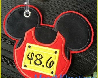 Boutique Mickey Run Dizney Travel Luggage Tag **MDCT** -- You can personalize your tag or use it as an identifier