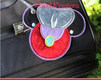 Boutique Custom Lady Tremaine Mickey  Head Travel Luggage Tag **MDCT** -- You can personalize your tag or use it as an identifier