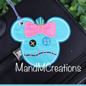 Boutique Stitch Doll Travel Luggage Tag MDCT You can personalize your tag or use it as an identifier image 1