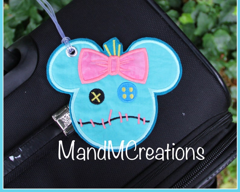 Boutique Stitch Doll Travel Luggage Tag MDCT You can personalize your tag or use it as an identifier image 1