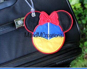 Boutique Custom  Snow White Mouse Head Travel Luggage Tag **MDCT** -- You can personalize your tag or use it as an identifier