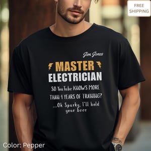 Funny Electrician Warning T-shirt, Unisex Humor Tee, Electrician Gift Shirt for Electrical Workers, I'll Hold Your Beer Tee, Unisex