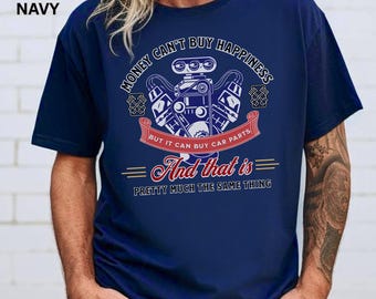 Mechanic T-Shirt: Car Parts & Happiness - Automotive Gift
