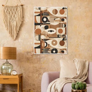 Mid Century Modern Art Print III - Arte incorniciata su carta opaca di qualità museale - Senza carta opaca