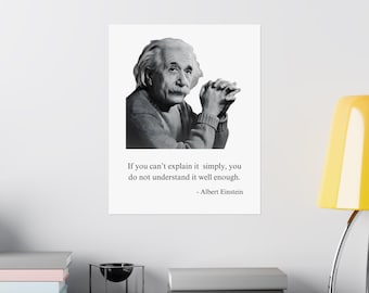 Einstein Quote Poster: Motivational Giclée Print on Archival Paper