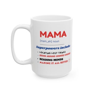 Mom&#39;s Superpower Mug: Funny Mother&#39;s Day Coffee Cup