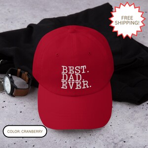 Best Dad Ever hat gestickt Hut Geschenk für Papa - verstellbare Kappe | Vatertagsgeschenk, Geburtstagsgeschenk für Vater