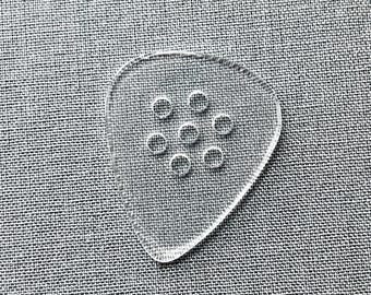 Handmade Clear Plastic Guitar Pick – Unique Plectrum, Music Gift