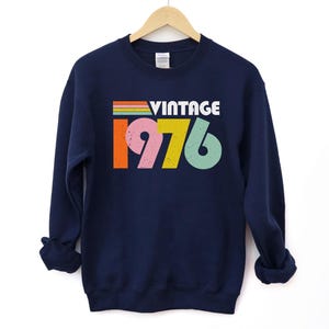 Vintage 1976 Sweatshirt 50th Birthday Gifts for Women 50th Birthday Gift for Mom Fiftieth Sweater Born in 1976 Gift for Her Unique Gift image 4
