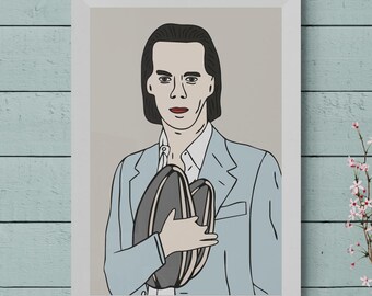 Póster de Nick Cave y las Malas Semillas / Imprimible digitalmente