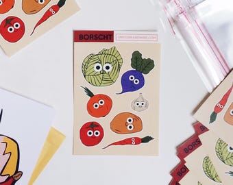 Borscht sticker set