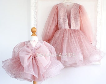 Vestido de tul con lentejuelas a juego para madre e hija, vestidos para bebés de mamá y yo, vestido para el primer cumpleaños, invitada de boda para mamá y bebé, vestido para sesión de fotos