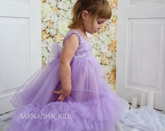 Baby Girl Sparkling Toddler Dress, Lavender Baby Girl 1st Birthday Outfit, Baby Girl Pearl Dress, Birthday girl dress, Sequin Dance Dress
