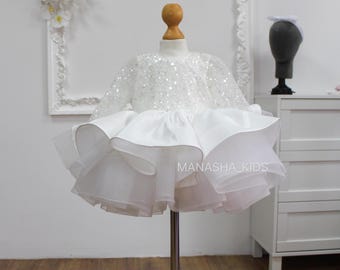 Flower Girl Dress, Birthday Girl Dress, Toddler Party Dress, Princess Pageant Gown, Special Occasion Dress, Wedding Guest