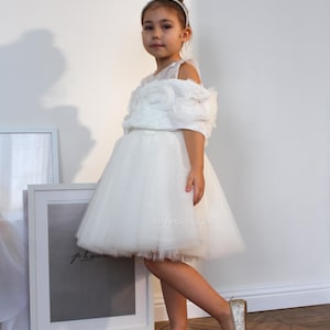 First communion dress, White flower girl dress, Birthday Girl Dress, Toddler wedding dress, Girl wedding Guest, Wedding bridesmaid dresses