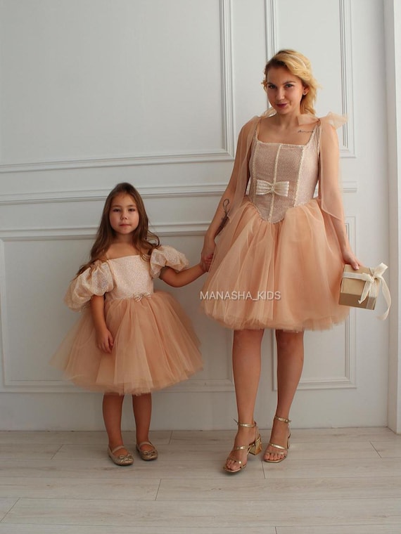 mommy and me gold dresses Mother daughter matching dress, Yellow Mother daughter Dresses for photo shoot, Mommy and me outfits, Dresses for first birthday