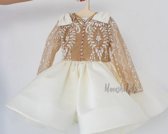 Robe de premier anniversaire, Robe de demoiselle d'honneur, Ensemble bébé fille Tulle, Robe pour tout-petits, Robe de mariée, Robe pour séance photo pour filles, Occasion spéciale