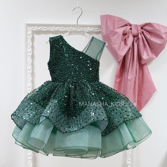 slim fit dress slacks Moon Dust Sequin Mini Dress Forest Green