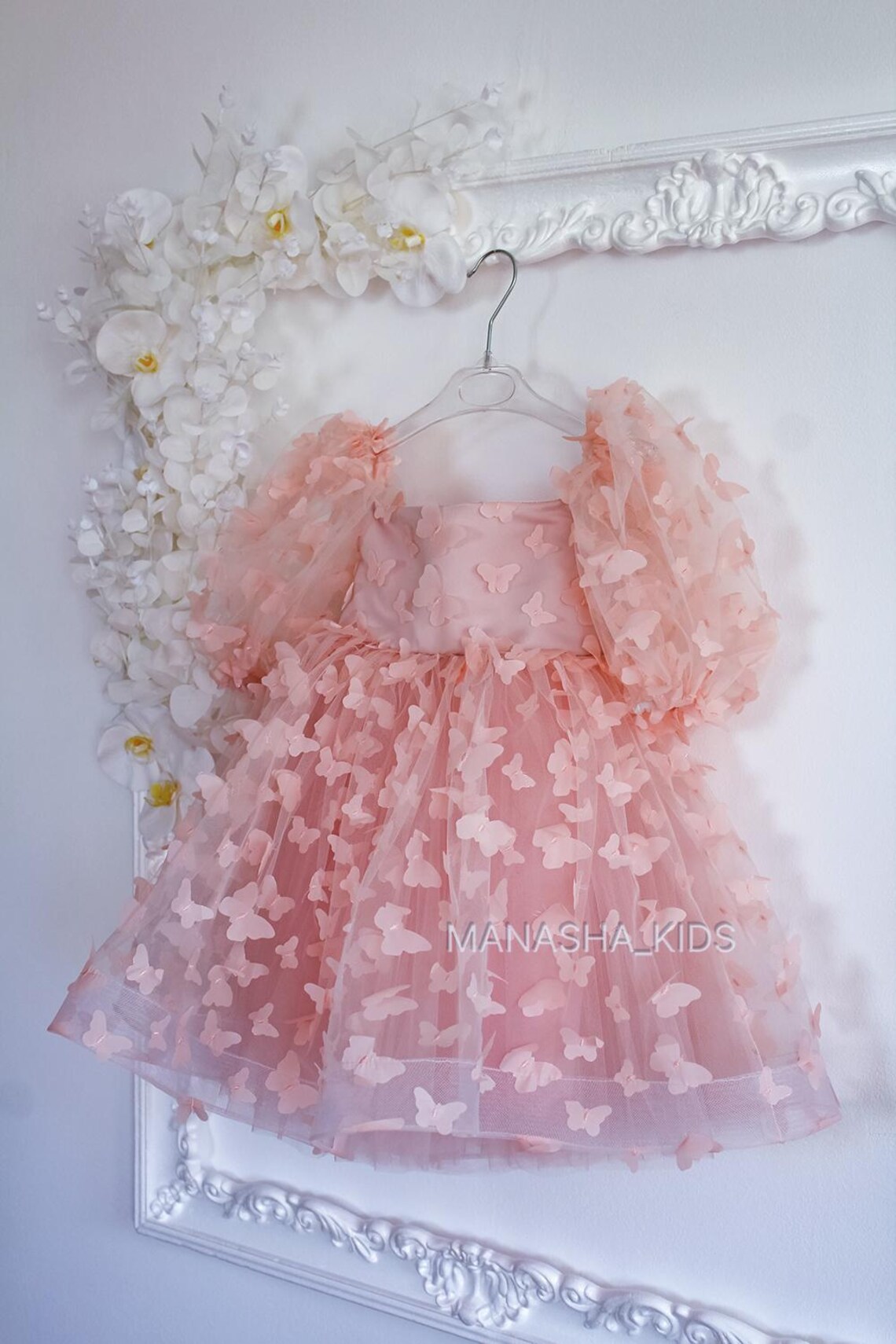 Baby Girls Dress Set Kids Floral Cotton Shirts Lace Pink Dress Children First Birthday Wear