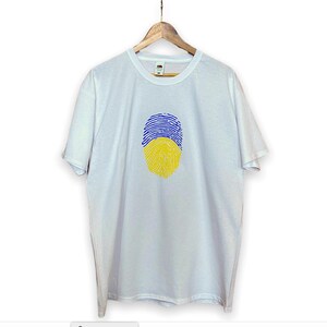 Ukrainian T-shirt, Fingerprint of Ukrainian, symbol of Ukraine, Ukraine Flag Shirt, Ukrainian shirt