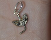 Art Deco White Gold Petal Flower Pendant