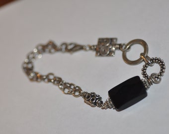 Sterling Silver Black Onyx Bracelet