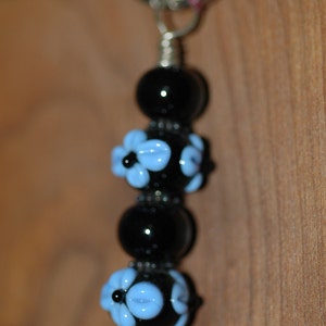 Black and Periwinkle Key Ring 画像 2