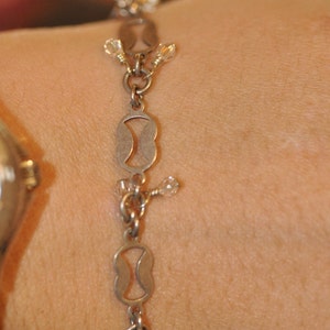 Vintage Sterling Funky Linked Bracelet with Dangles image 5