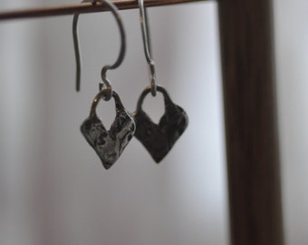 The Hearts Have it cast hand carved wax heart Earrings