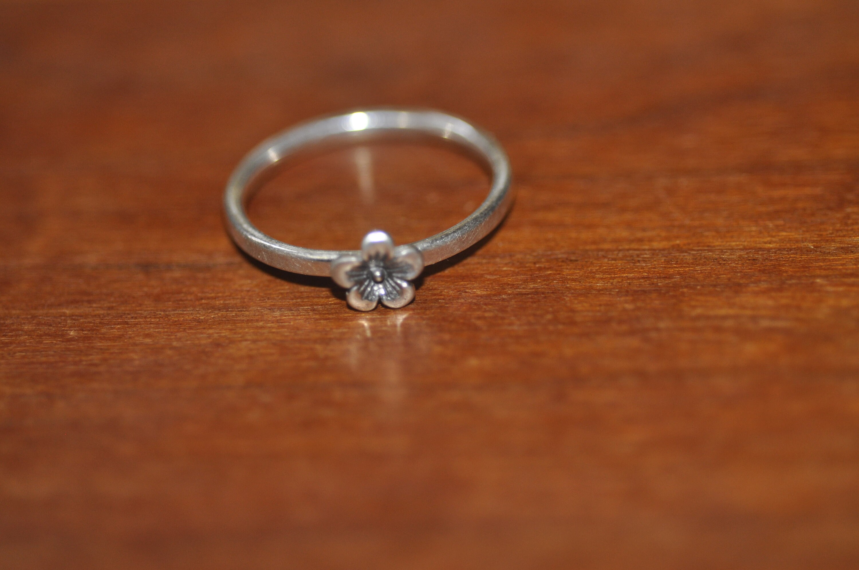 Sterling Silver Stackable Flower Ring Size 9.25 - Etsy