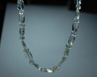 Chunky Faceted Pineapple Quartz Necklace