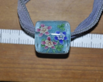 Lampwork Floral Pendant