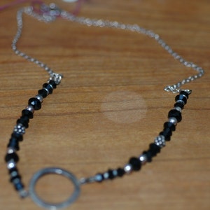 Black and Sterling Swarovski Necklace image 2