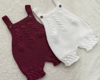 Knit Baby Romper, Newborn Knit Outfit, Newborn Boy Coming Home Outfit, Newborn Girl Coming Clothes, Organic Baby Clothes, Babygift