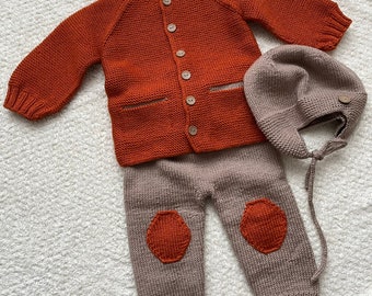 Newborn Boy Coming Home Outfit, Baby Boy Coming Home Outfit, Knit Baby Outfit, Knit Baby Set, Baby Gift Set, Newborn Baby Hospital Outfit