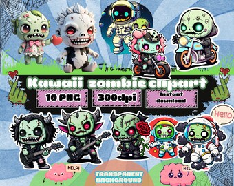 Zombie clipart,kawaii Zombie clipart,Kawaii clipart png,Halloween clipart,zombie clipart png,kawaii Halloween clipart,cartoon zombie clipart
