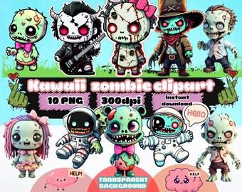 Zombie clipart,kawaii Zombie clipart,Kawaii clipart png,Halloween clipart,zombie clipart png,kawaii Halloween clipart,cartoon zombie clipart