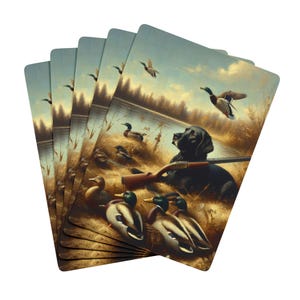 Cartas de pôquer personalizadas, tema de cães de caça, presente exclusivo de jogo de cartas, perfeito para noites de jogos, baralho de cartas colecionável, acessórios elegantes
