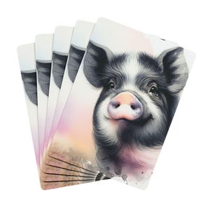 Pokerspeelkaarten met charmant varkensontwerp, uniek cadeau voor gamers, verzamelaars, game-avond, feestartikelen, dierenliefhebbers