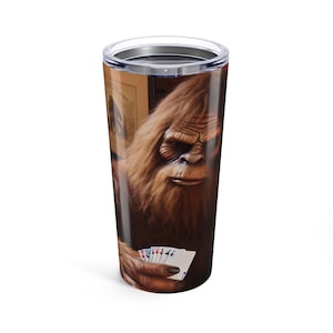 Vasos Sasquatch de 590 ml, taza de viaje divertida, regalo único para amantes de Pie Grande, accesorio para aventuras al aire libre, artículos para beber naturales
