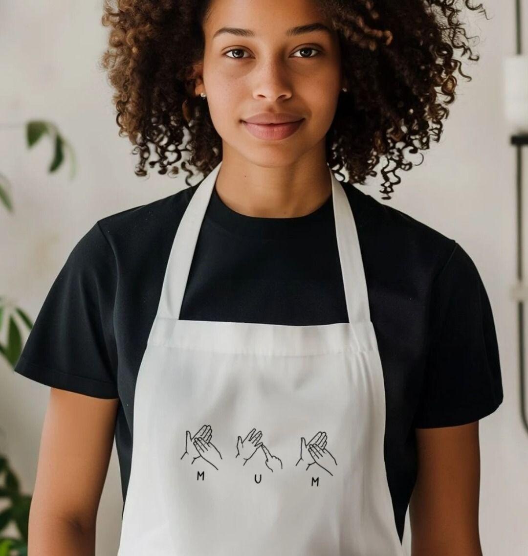 MUM - Bsl/british Sign Language Apron - Etsy