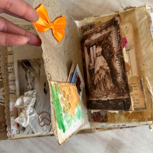 Junk journal mit viel Liebe hergestellt, viele Möglichkeiten, Erinnerungen und Momente festzuhalten. Bild 5