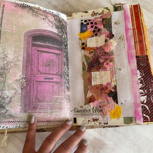 Junk journal mit viel Liebe hergestellt, viele Möglichkeiten, Erinnerungen und Momente festzuhalten. Bild 8